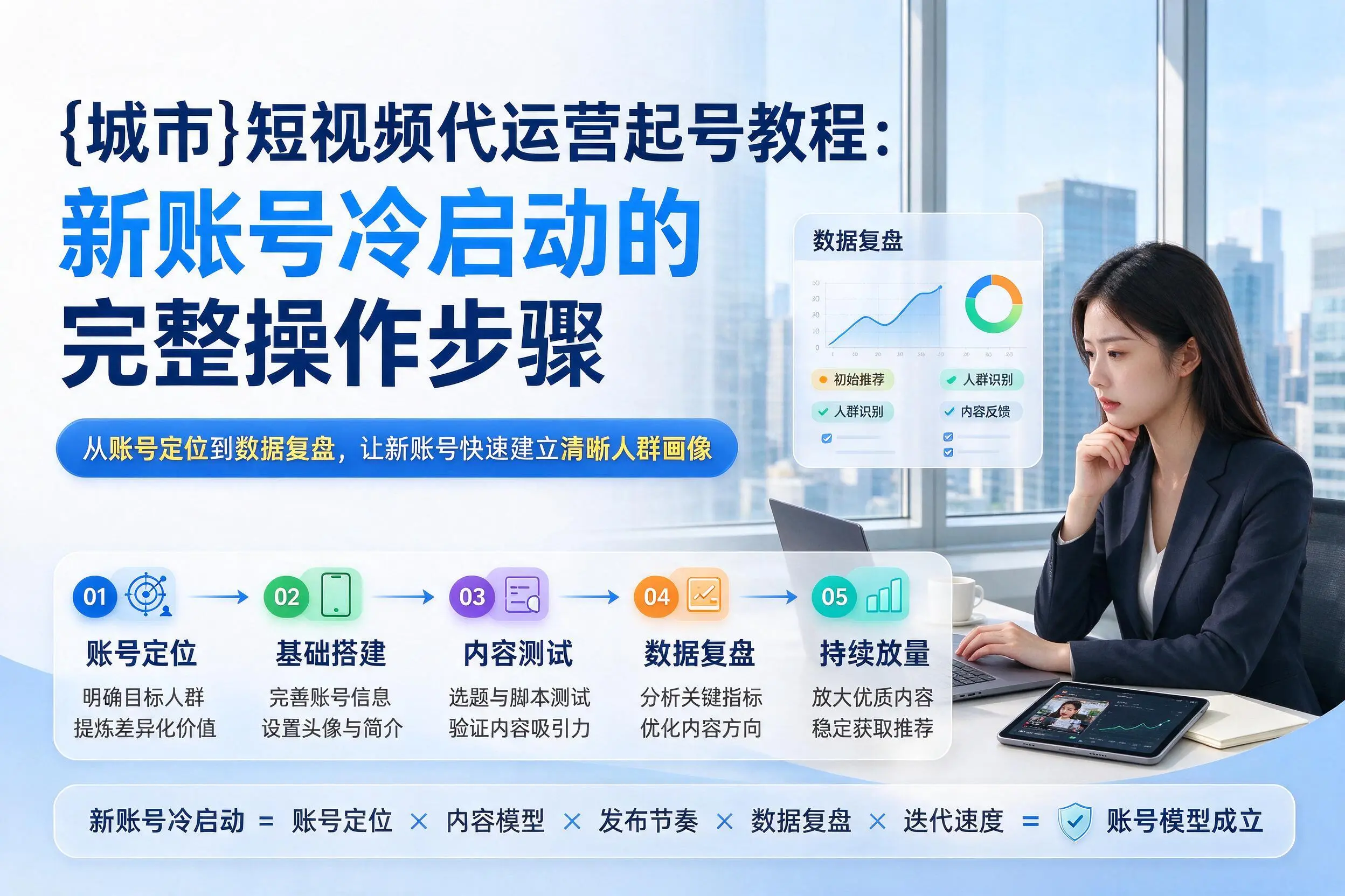 青岛短视频代运营起号教程:新账号冷启动的完整操作步骤