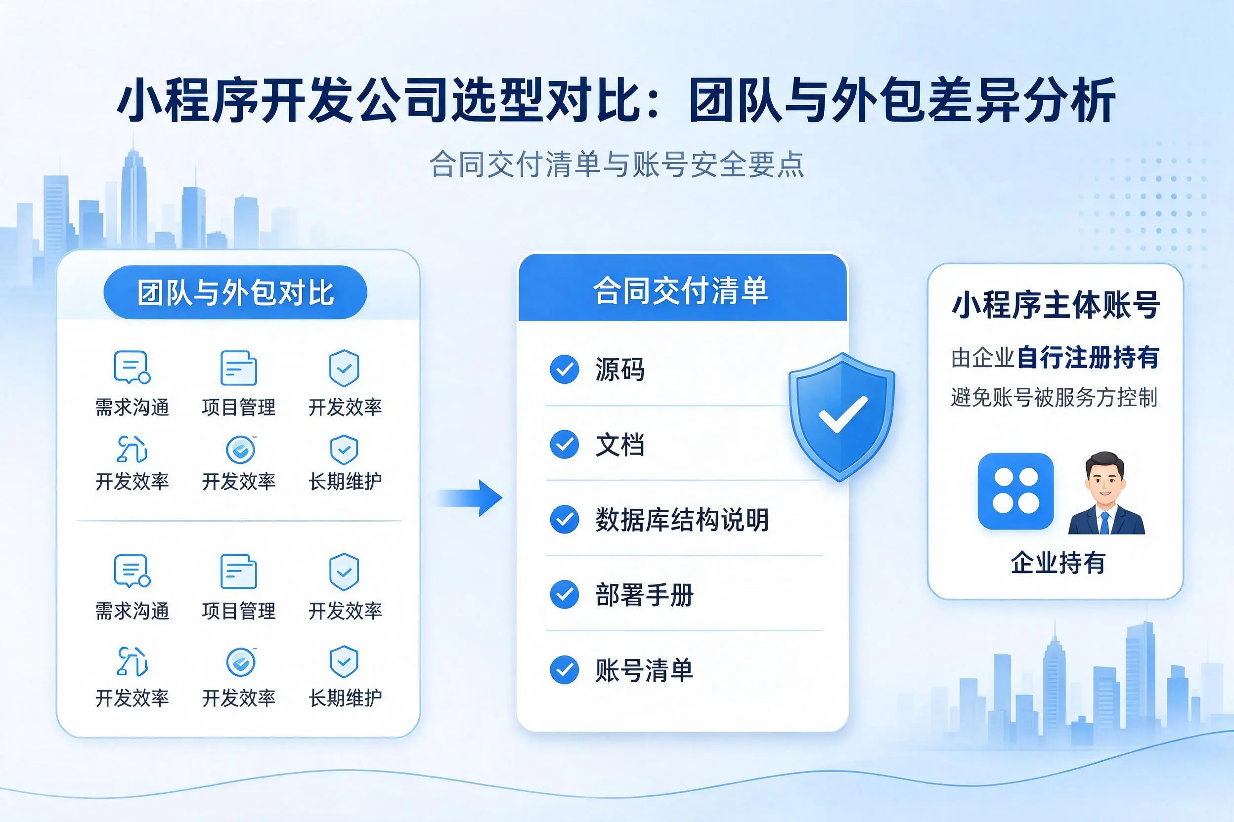 青岛小程序开发公司选型对比:团队与外包差异分析