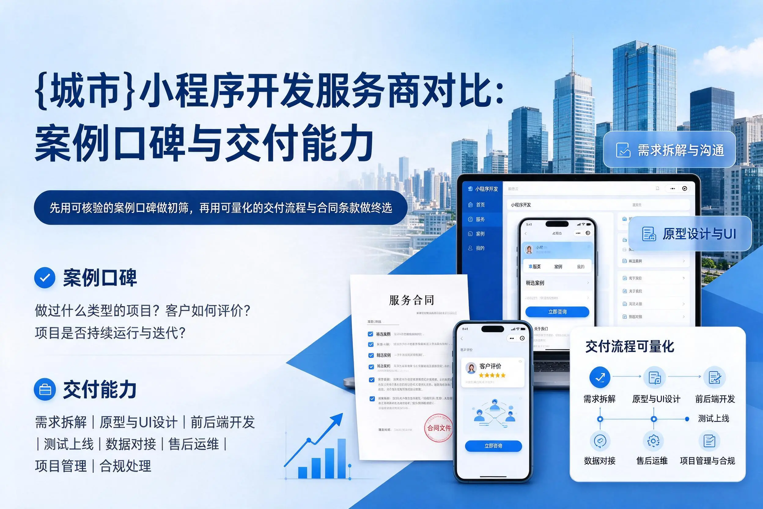 青岛小程序开发服务商对比：案例口碑与交付能力