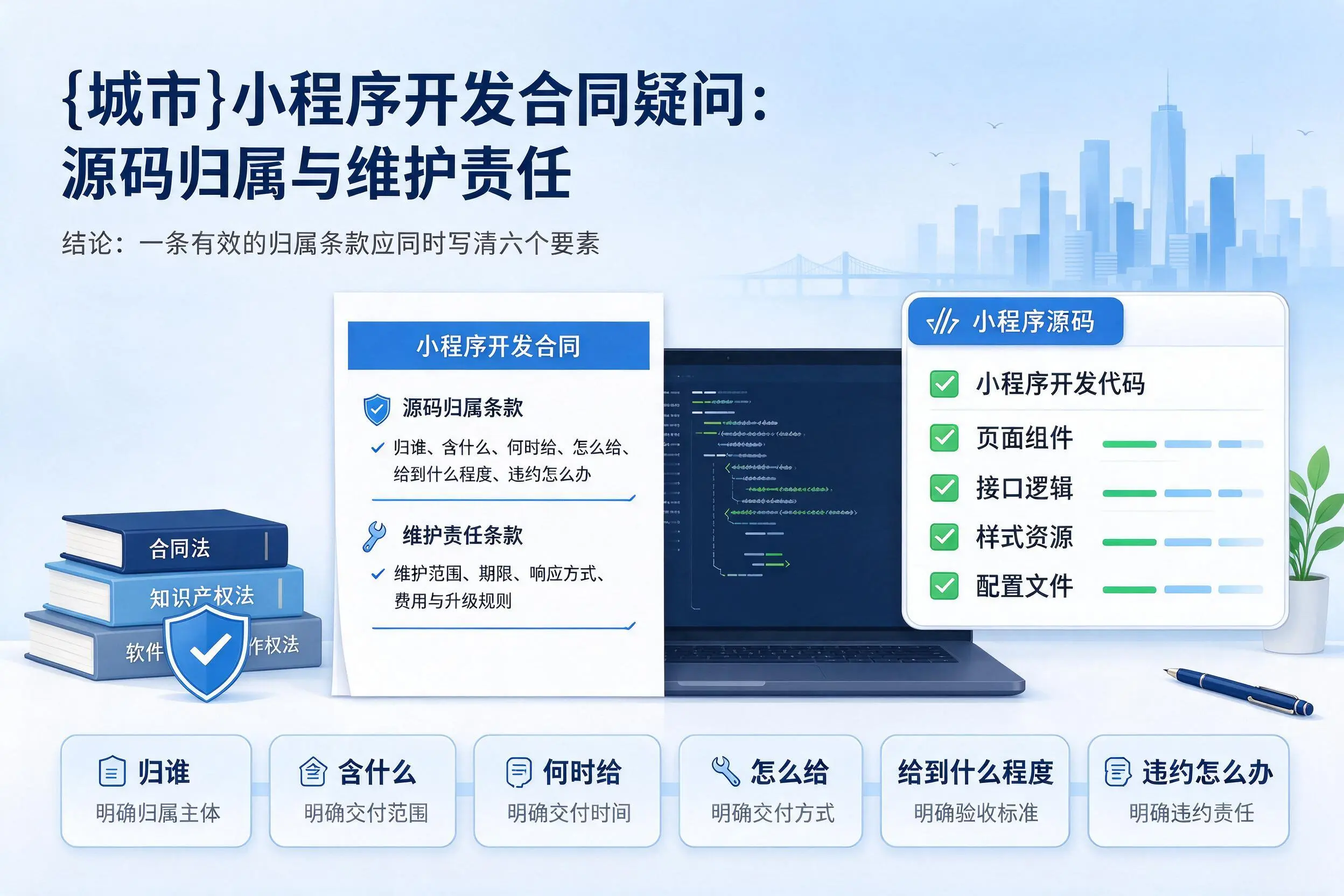 青岛小程序开发合同疑问:源码归属与维护责任