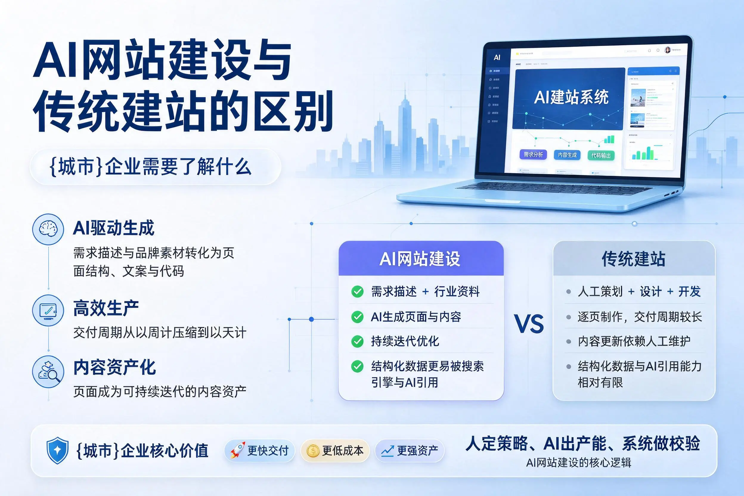 AI网站建设与传统建站的区别，青岛企业需要了解什么