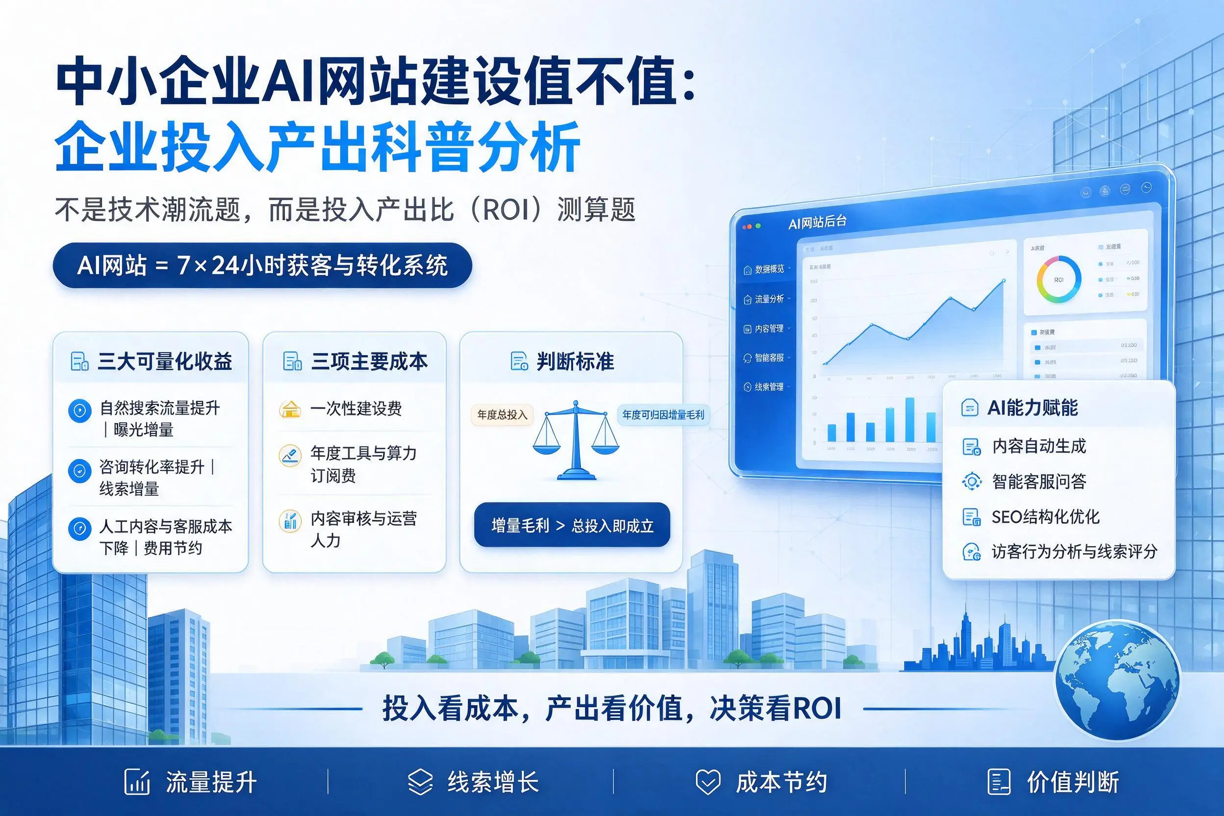 中小企业AI网站建设值不值:青岛企业投入产出科普分析
