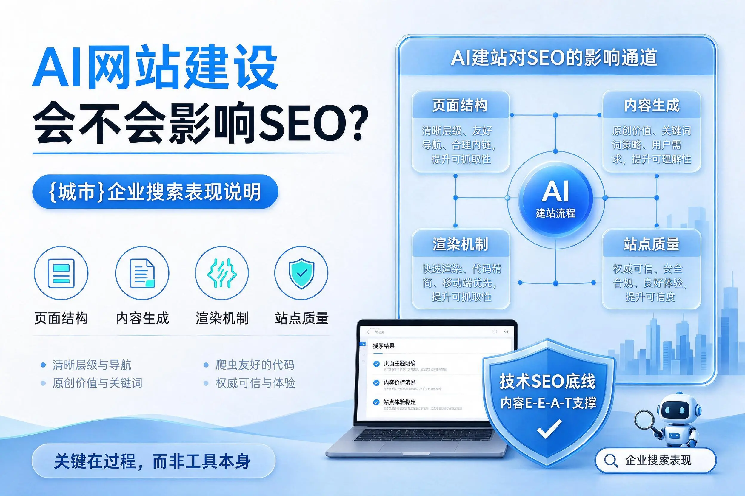 AI网站建设会不会影响SEO?青岛企业搜索表现说明
