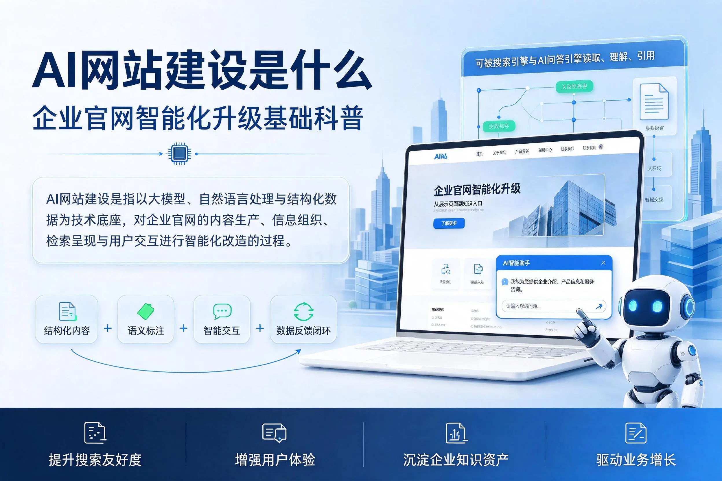 AI网站建设是什么:青岛企业官网智能化升级基础科普