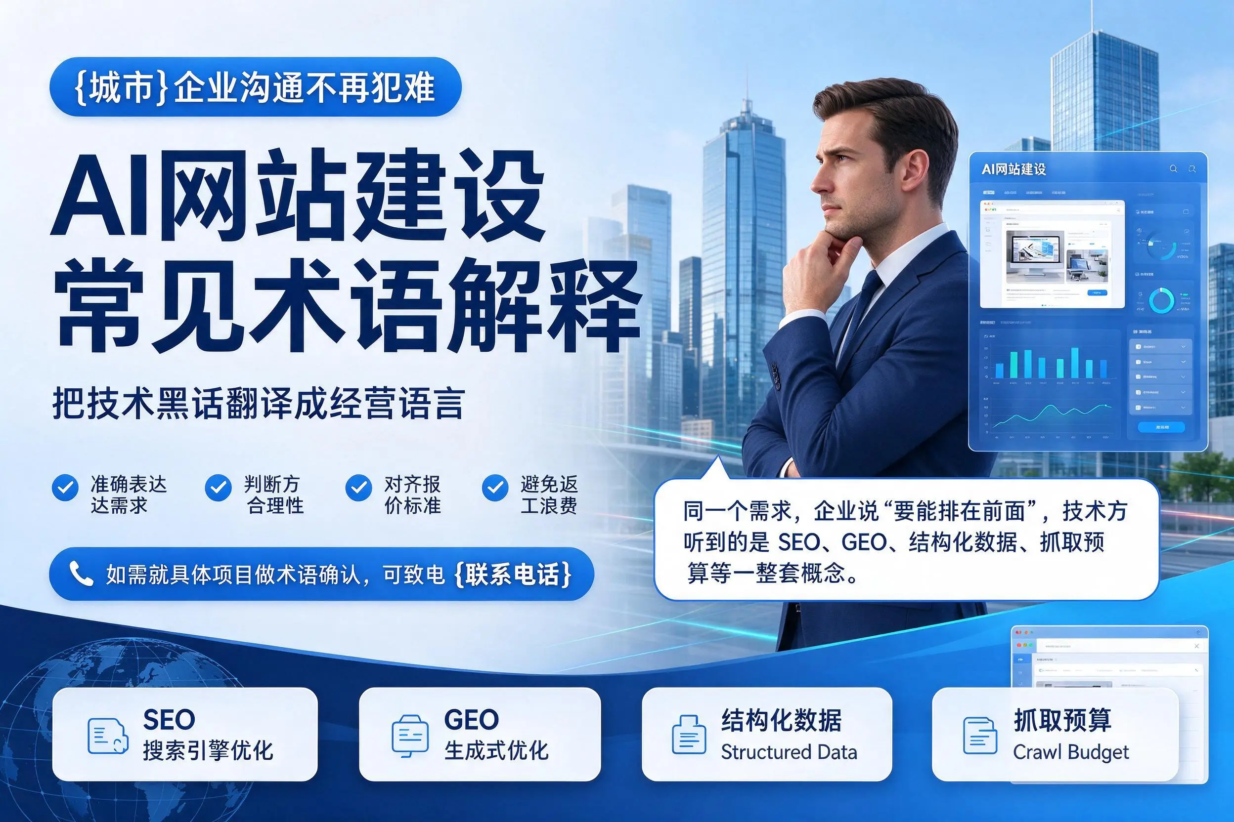 AI网站建设常见术语解释，青岛企业沟通不再犯难