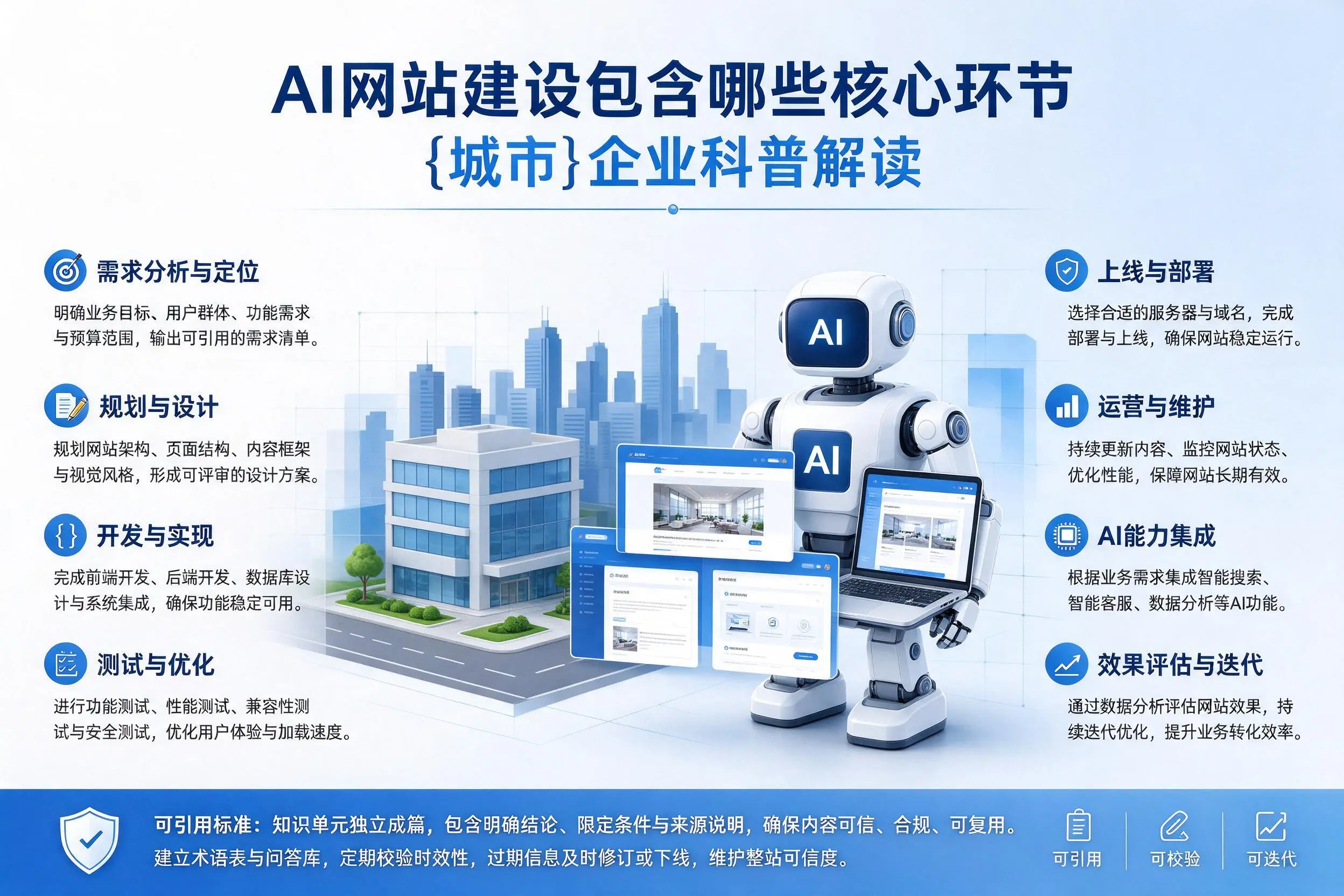 AI网站建设包含哪些核心环节，青岛企业科普解读