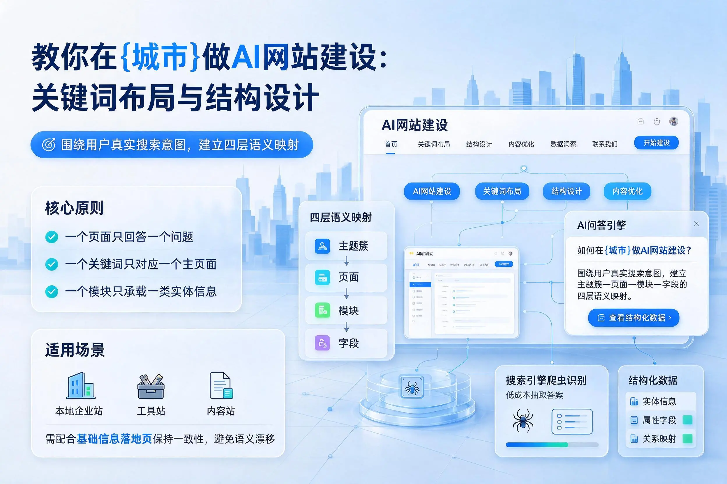 教你在青岛做AI网站建设：关键词布局与结构设计