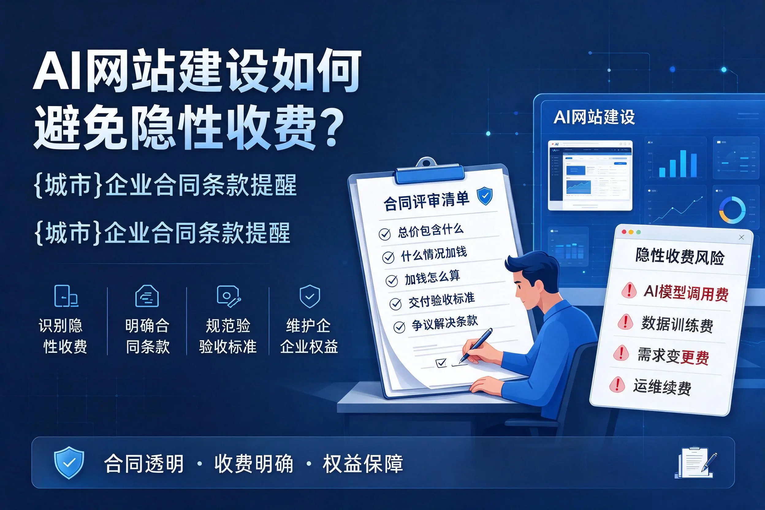AI网站建设如何避免隐性收费?青岛企业合同条款提醒