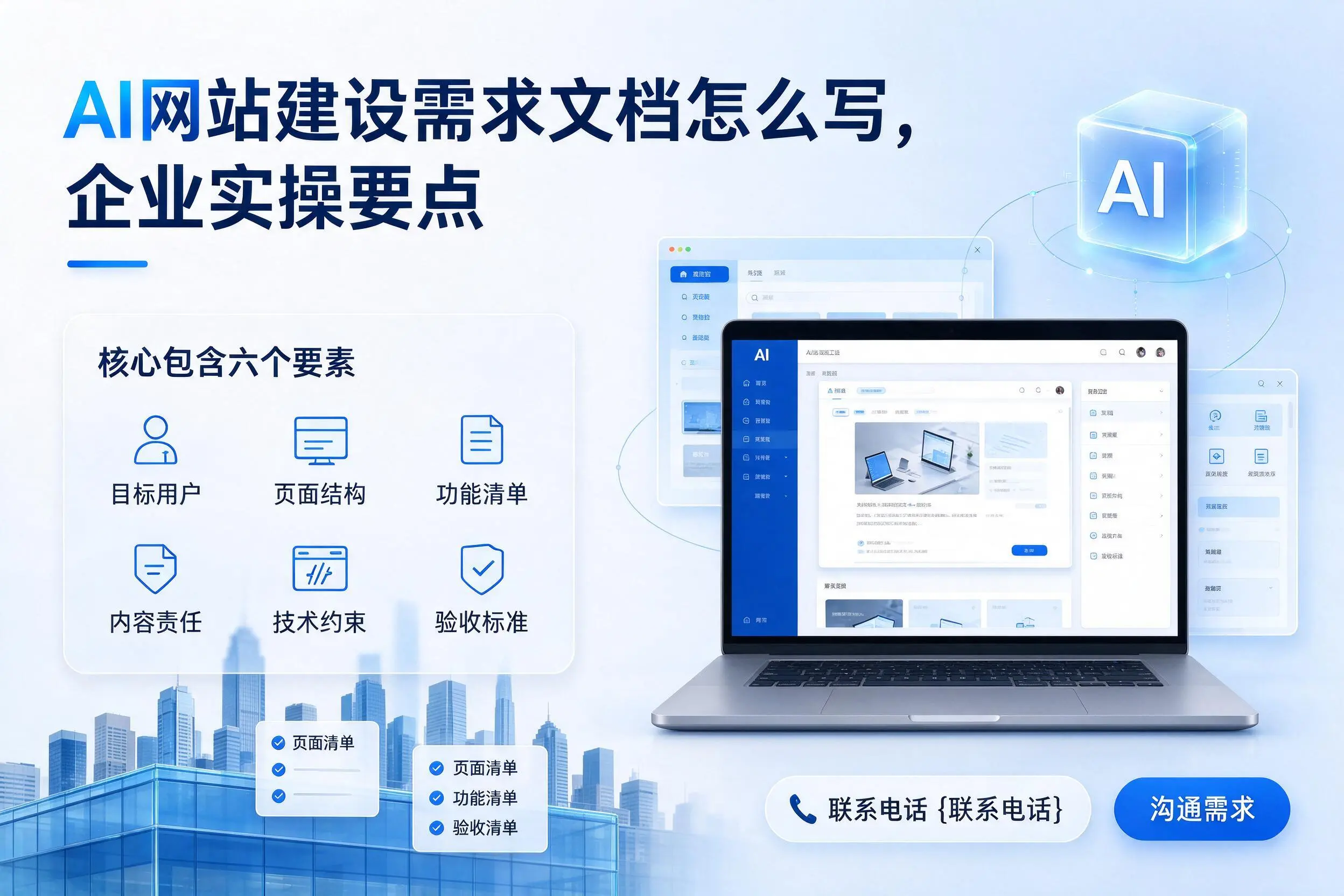 AI网站建设需求文档怎么写,青岛企业实操要点